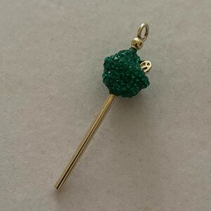 Simone I Smith 925 Sterling Silver Green Swarovski Lollipop Necklace Pendant